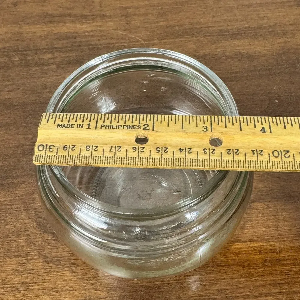 Clear Glass Apothecary Storage Jar with Lid Star Design on Lid 5